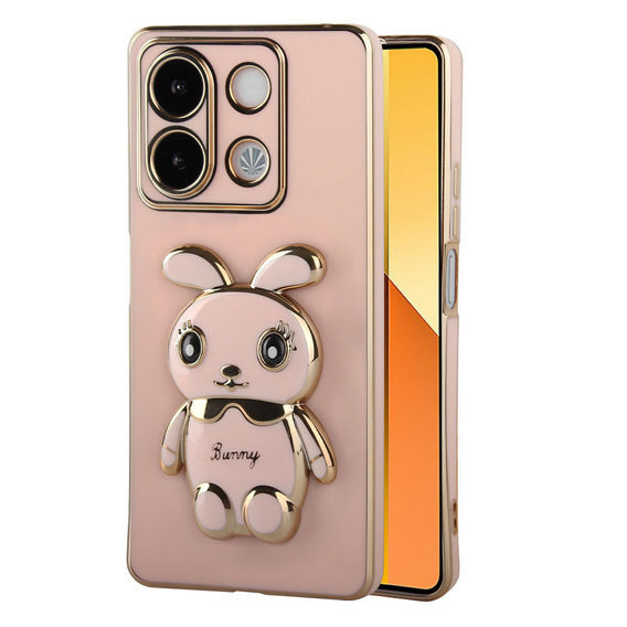 Etui do Xiaomi Redmi Note 13 5G, Rabbit, różowe + Szkło Hartowane 9H