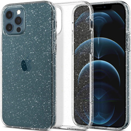 Etui Spigen do iPhone 12 / 12 Pro, Liquid Crystal, przezroczyste brokat