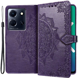 Etui z klapką do Infinix Note 30 5G, Mandala, fioletowe