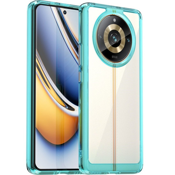 Etui do Realme 11 Pro 5G / 11 Pro+ 5G, Fusion Hybrid, przezroczyste / niebieskie