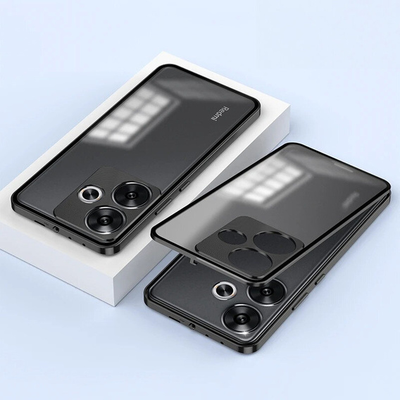 Etui do Xiaomi Poco F6, Frame Case, czarne