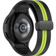 Pasek Silikonowy do Samsung Galaxy Watch 4/5/6 40/42/43/44/45/46/47mm, Czarny / Limonkowy