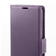 Etui do Realme C67 4G, ERBORD Glossy Litchi, portfel z klapką, fioletowe
