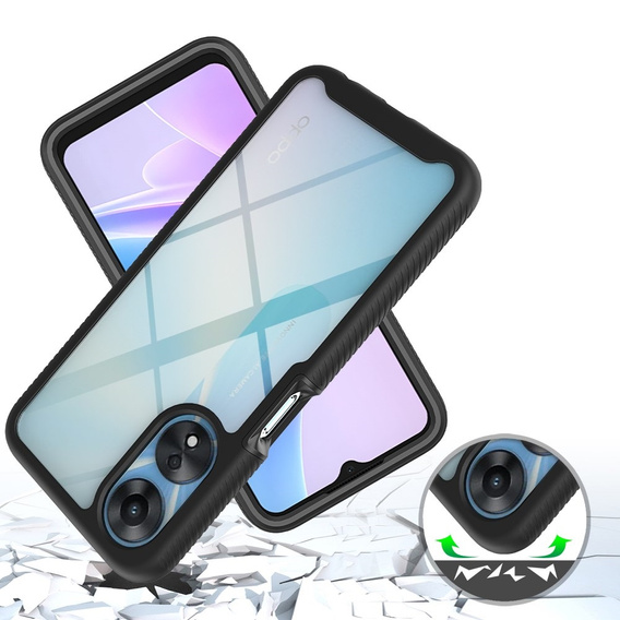 Etui do Oppo A78 5G, Shockproof, z folią, czarne