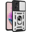 Etui pancerne do Xiaomi Redmi Note 12S 4G, CamShield Slide, srebrne