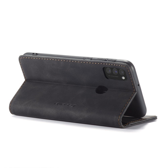 Etui CASEME do Samsung Galaxy M21, Leather Wallet Case, czarne