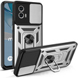 Etui pancerne do Motorola Moto G53 5G, CamShield Slide, srebrne