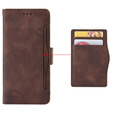 Etui z klapką do Honor Magic 7 Pro, Card Slot, brązowe