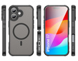 Etui do iPhone 17, do MagSafe, z ochroną aparatu, przydymione z czarną ramką