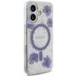 Etui GUESS HC MagSafe Resin Flowers and Glitter do iPhone 16