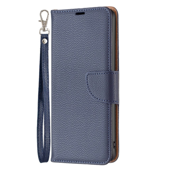 Etui z klapką do Samsung Galaxy A54 5G, Wallet Litchi Magnet, granatowe