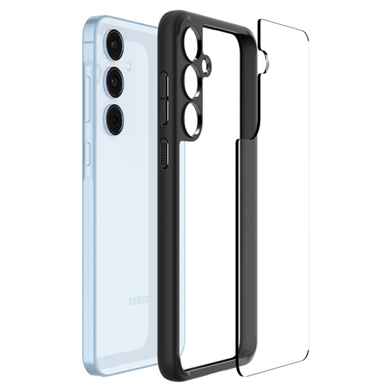 Etui Spigen do Samsung Galaxy A55 5G, Ultra Hybrid, czarne + Szkło Hartowane 9H