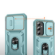 Etui pancerne do Samsung Galaxy S23 FE, CamShield Slide, zielone