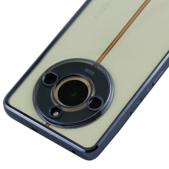 Etui do Realme 11 Pro 5G / Pro+ 5G, Electroplating Frame, przezroczyste / czarne