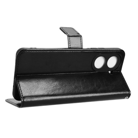 Etui z klapką do Xiaomi Redmi A5, Crazy Horse Wallet, czarne
