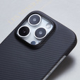 Etui do iPhone 16 Pro, 600D Aramid Fiber Cover, czarne