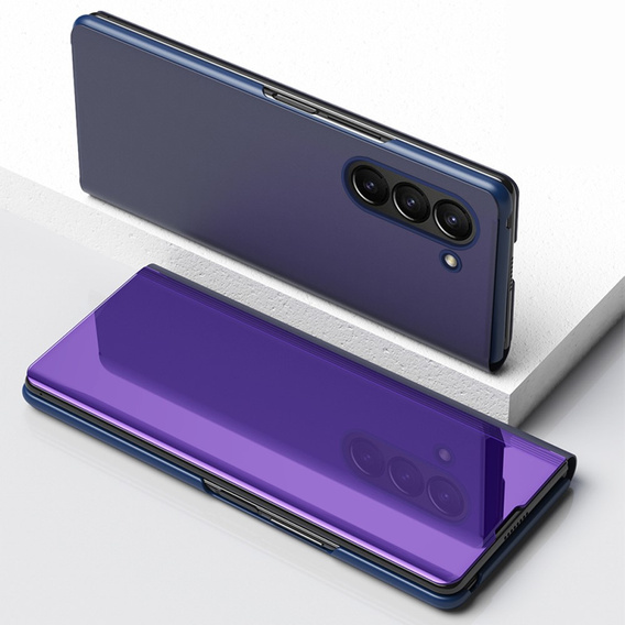 Etui do Samsung Galaxy Z Fold 5 5G, Clear View, fioletowe