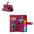 Etui z klapką do Honor Magic 7 Lite, Wallet Zipper Pocket, czerwone