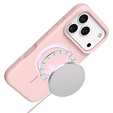Etui silikonowe do iPhone 17 Pro Max, do MagSafe, antywstrząsowe, różowe