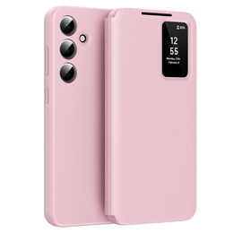 Etui z klapką do Samsung Galaxy S23 FE, Smart View Wallet, różowe