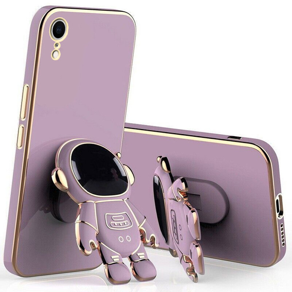 Etui do iPhone XR, Astronaut, fioletowe