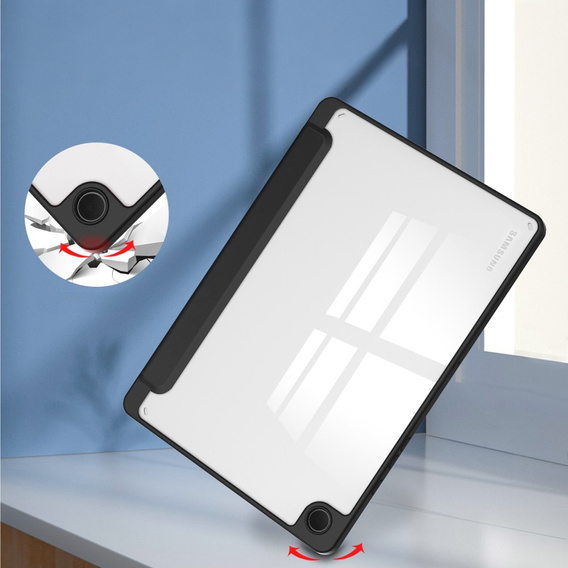 Etui do Samsung Galaxy Tab A9+, Smartcase Hybrid, z miejscem na rysik, czarne
