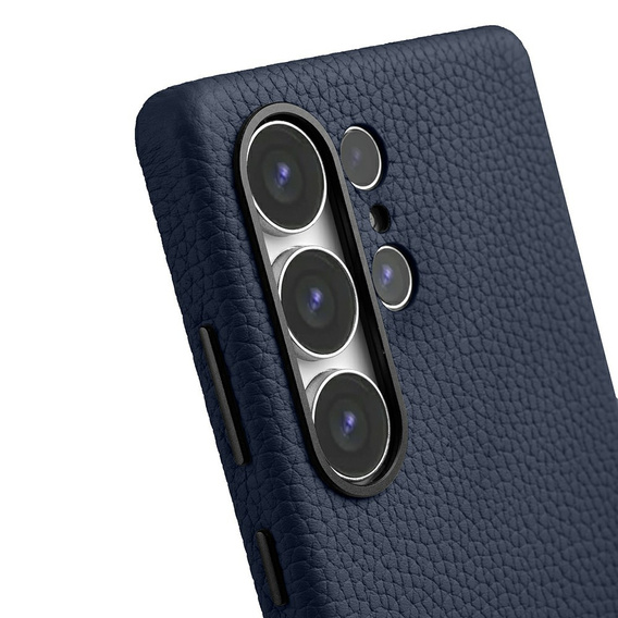 Etui MELKCO do Samsung Galaxy S25 Ultra, skórzane, granatowe