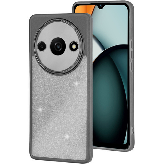 Etui do Xiaomi Redmi A3, Glittery Powder, czarne