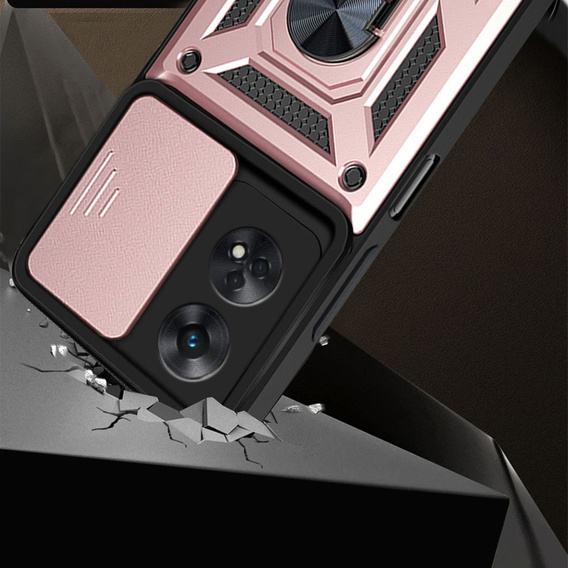 Etui pancerne do Oppo Reno8 T, CamShield Slide, różowe