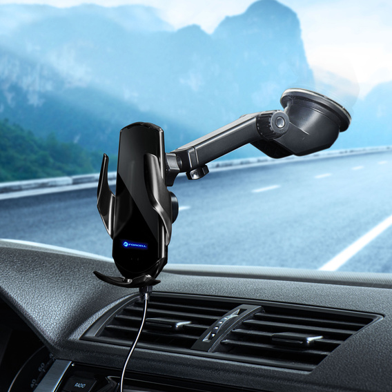 Uchwyt samochodowy z ładowarką bezprzewodową Forcell F-Grip HS1