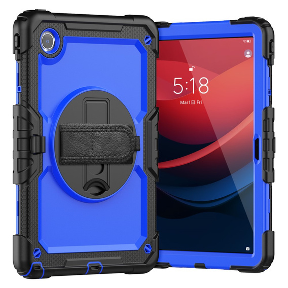 Etui pancerne do Lenovo Tab M11, ochronne 360 z miejscem na rysik, granatowe