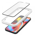 Szkło Hartowane z ramką do montażu SPIGEN Alm Glass FC iPhone 16E / 14 / 13 / 13 Pro, Black (2 sztuki)