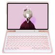 Etui z klawiaturą do iPad 10.2" 2021/2020/2019 (9/8/7 gen.) / Air 10.5" 2019 (3 gen.), Leather Pen Slot, różowe rose gold