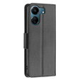 Etui z klapką do Xiaomi Redmi 13C / Poco C65, Wallet Litchi Leather, czarne