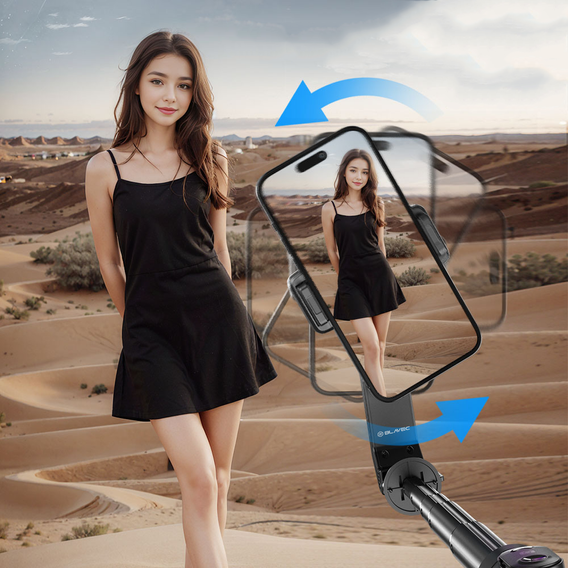 Blavec Selfie Stick Aluminium Fusion P07 z MagSafe, lampami LED i pilotem