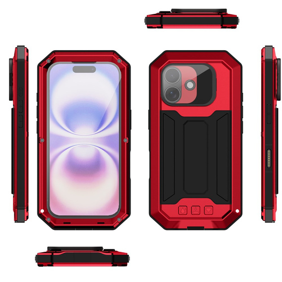 Etui pancerne  R-JUST z osłoną ekranu i podstawką do iPhone 17