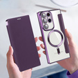 Etui z klapką do Samsung Galaxy S23 Ultra, RFID Wallet MagSafe z ochroną aparatu, fioletowe