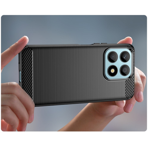 Etui do Honor X8a 5G, Karbon, czarne