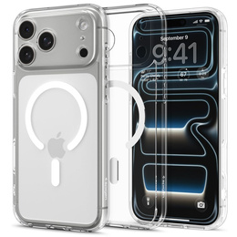 Etui Spigen Ultra Hybrid MagSafe do iPhone 17 Pro, Clear / White