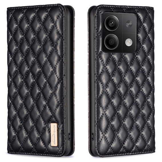 Etui z klapką do Xiaomi Redmi Note 13 5G, Wallet, BINFEN COLOR, czarne