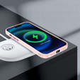 Etui do iPhone 15 Pro, ERBORD Impact Guard, do MagSafe, różowe