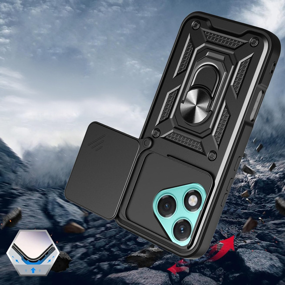 Etui pancerne do Honor 400 Lite, CamShield Slide, czarne