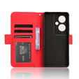 Etui z klapką do Oppo Reno 11F 5G, Card Slot, czerwone