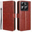 Etui z klapką Crazy Horse Wallet do Motorola Edge 60 Pro – eleganckie i ochronne, brązowe