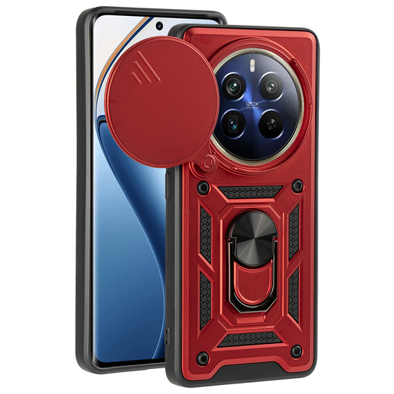 Etui pancerne do Realme 12 Pro 5G / 12 Pro+ 5G, CamShield Slide, czerwone