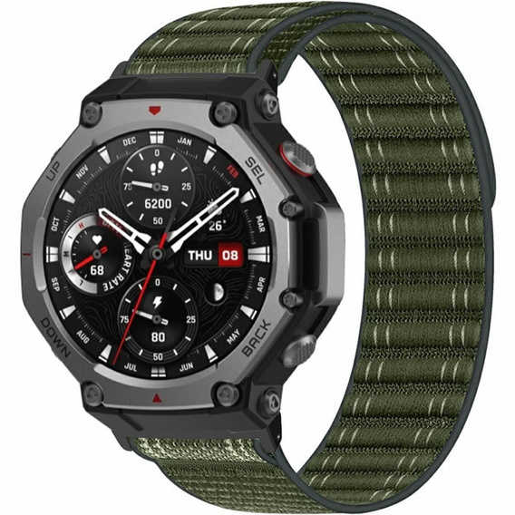 Nylonowy pasek do Amazfit T-Rex 3 z konektorem PC – zielony
