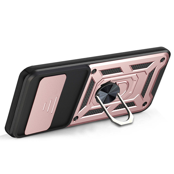 Etui pancerne do Realme 11 Pro 5G / 11 Pro+ 5G, CamShield Slide, różowe rose gold