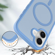 Etui Matt Case do iPhone 17, do MagSafe, półprzezroczyste niebieskie