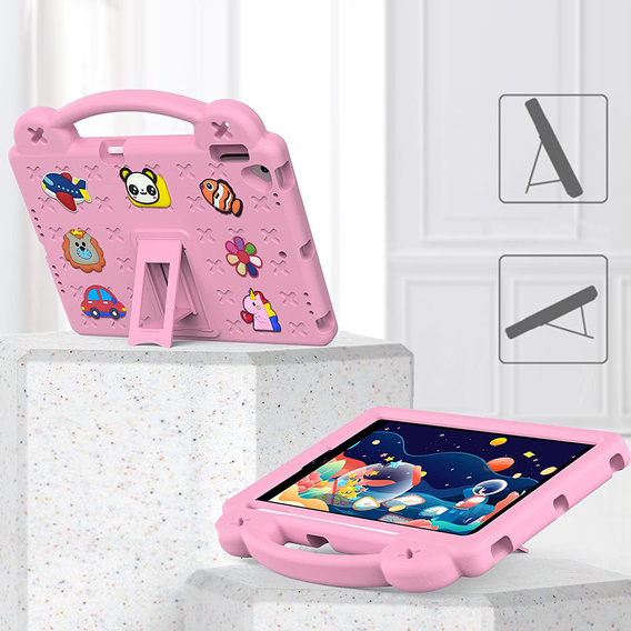 Etui do iPad 10.2" 2021/2020/2019 (9/8/7 gen.) / Air 10.5" 2019 (3 gen.) , Cute Patterns, z podstawką, Różowe