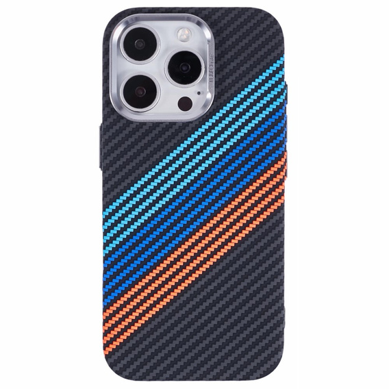 Etui do iPhone 16 Pro, Carbon Fiber MagSafe, granatowe
